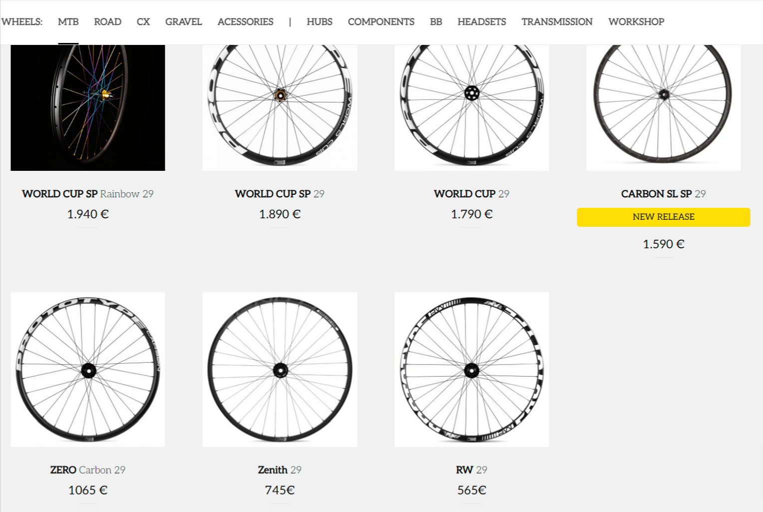 Ruedas prototype shop mtb 29